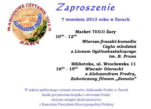 Fredro - zaproszenie