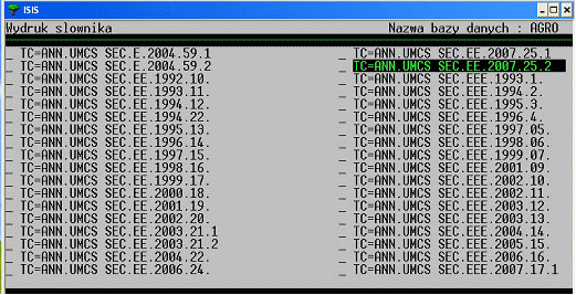 Rys. 1. Wyszukiwanie tytułu czasopisma, przy użyciu prefiksu dla skrótu tytułu czasopisma
