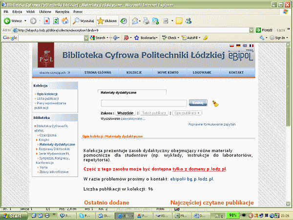 Rys. 1. Zrzut z ekranu BCPŁ eBiPoL